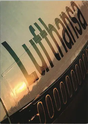 Ansichtskarte  Lufthansa Flieger Seitenansicht Flugzeug Motiv-AK 1990