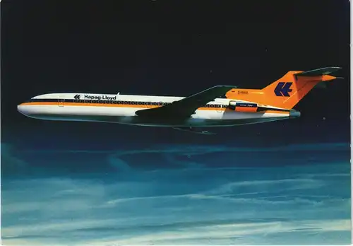 Ansichtskarte  Flugzeug Motiv-AK Hapag-Lloyd Boeing-Jet 727-200 1980