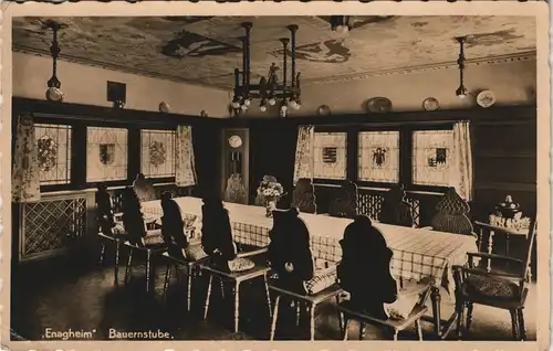 Ansichtskarte Egern-Rottach-Egern Gaststube Enagheim Bauernstube 1937