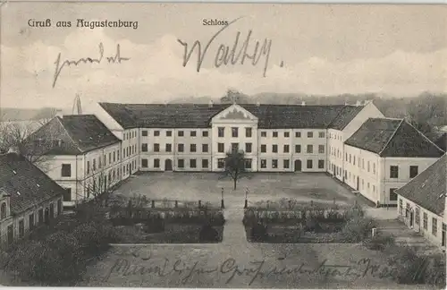 Ansichtskarte Augustusburg Erzgebirge Schloß Hof 1906