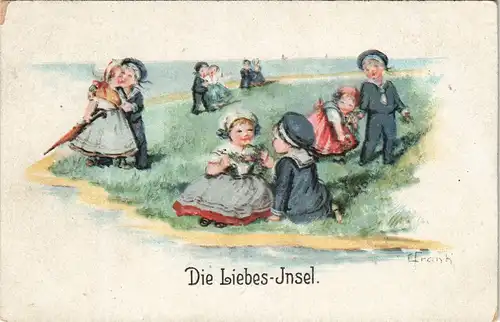 Ansichtskarte  Militaria Kinder als Matrosen Mädchen 1916