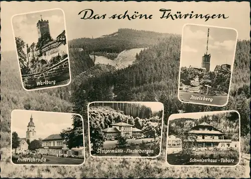.Thüringen Inselberg, Friedrichroda, Steigermühle   Schweizerhaus - Tabarz 1966