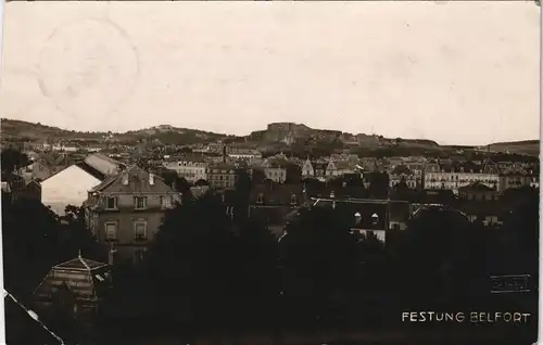 Feldpostkarte 1. WK Festung Belfort 1914   gelaufen als deutsche Feldpost