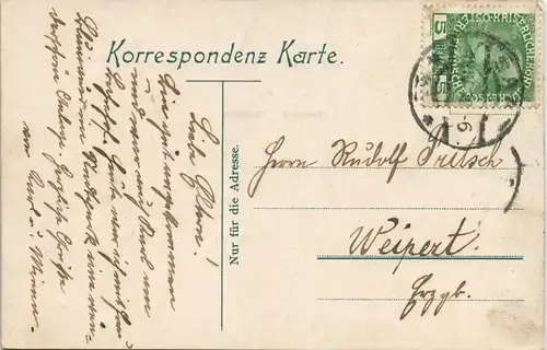 Postcard Saaz (Eger) Žatec Stadt Flußbadeanstalt 1909