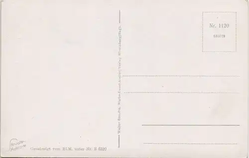 Postcard Querseiffen-Krummhübel Karpacz Blick auf die Stadt 1932