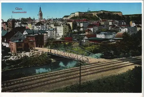 Postcard Glatz Kłodzko Gesamtansicht 1922