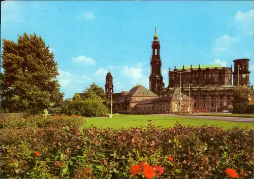 Innere Altstadt-Dresden Italienisches Dörfchen und Hofkirche Dresden / Kathedrale Sanctissimae Trinitatis 1986