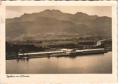 Ansichtskarte Chiemsee Blick auf den Rasthof 1939