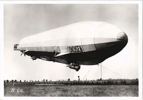 Ansichtskarte  REPRO - Zeppelin Luftschiff Sachsen 1929/1988