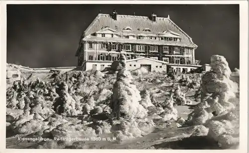 Hirschberg (Schlesien) Jelenia Góra Reifträgerbaude im Winter 1937