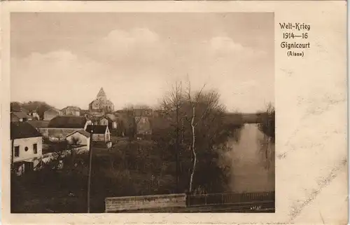 CPA Guignicourt Ansicht 1. Weltkrieg Vue Grande Guerre I. 1916