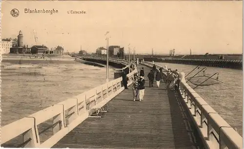 Blankenberge Blankenberghe L'Estacade Seebrücke 1915   Feldpost gelaufen