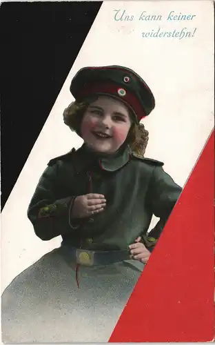 Ansichtskarte  Feldpostkarten 1. WK "Uns kann keiner widerstehn!" 1915