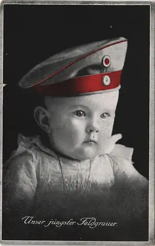 Militär/Propaganda 1.WK Unser jüngster Feldgrauer Kind als Soldat 1915