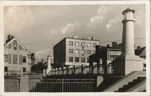 Postcard Jermer Jaroměř Straßenpartie 1932