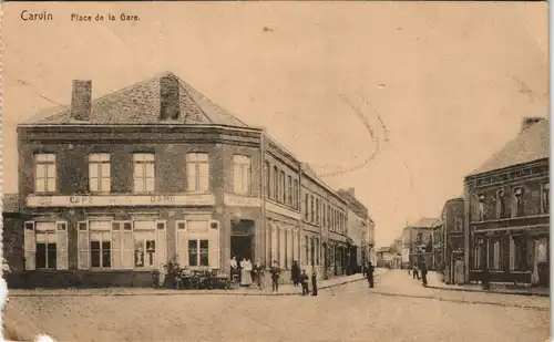 CPA Carvin Place de la Gare Feldpostkarte 1. WK 1916