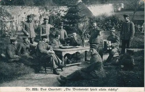 Das Quartett: "Die die Brotwinsel spielt allein richtig" 1917