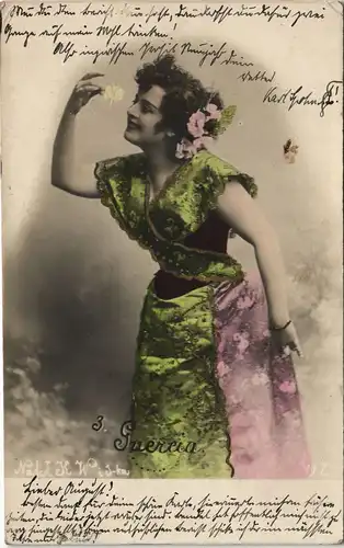 Menschen / Soziales Leben - Frauen colorierte Foto AK Guerica 1906