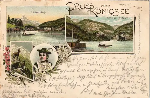 Ansichtskarte Litho AK Schönau am Königssee Königssee MB 1897