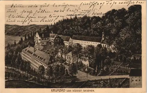 Ansichtskarte Krumbach Sanatorium Krumbad - Künstlerkarte 1915
