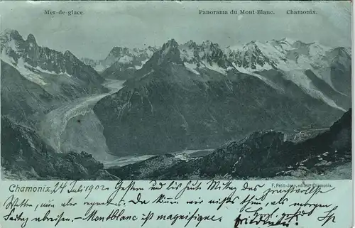 CPA Chamonix-Mont-Blanc Mont Blanc - Mondscheinlitho 1902