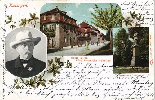 Ansichtskarte Bad Kissingen MB Obere Saline Bismarcks Wohnung 1901