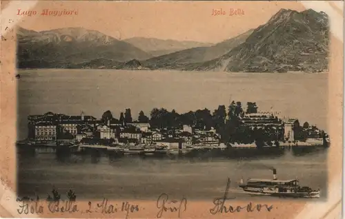 Cartoline Stresa Stresa Isola Bella (Lago Maggiore) - Schiff 1900