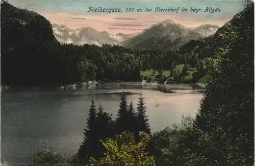 Ansichtskarte Obersdorf Freibergsee - coloriert 1908