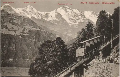 Ansichtskarte Interlaken Harderbahn 1911