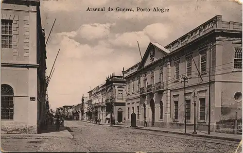 Postcard Porto Alegre Straße Arsenal de Guerra 1911