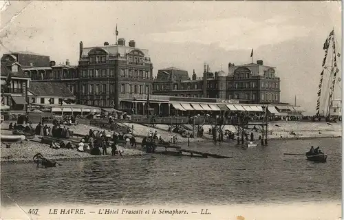 CPA Le Havre L'Hotel Frascati et le Sémaphore 1909