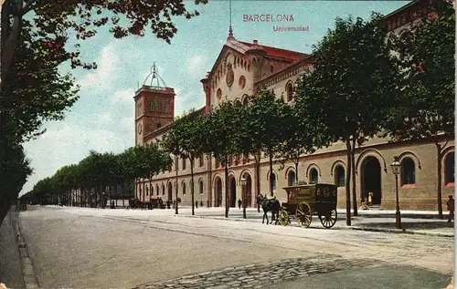 Postales Barcelona Universidad 1911