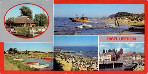 Ückeritz (Usedom) Zinnowitz - Bootshafen am Achterwasser, Kölpinsee - MB 1985