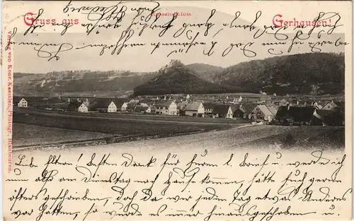 Ansichtskarte Gerhausen-Blaubeuren Stadtpartie 1903