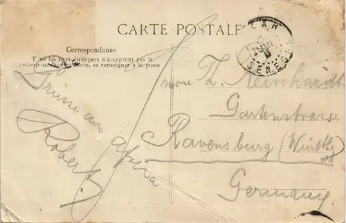 Postcard Dakar Straßenpartie, Kutschen 1913