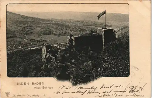 Ansichtskarte Baden-Baden Schloss Hohenbaden (Altes Schloss) 1901