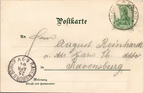 Ansichtskarte Litho AK Endersbach-Weinstadt Fabrik, Gasthaus Bahnhof 1904