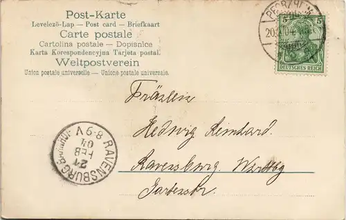 Ansichtskarte  Künstlerkarte Blumen am Fluß 1894