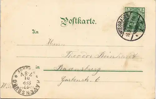 Ansichtskarte Bad Schwalbach Kurhaus 1901