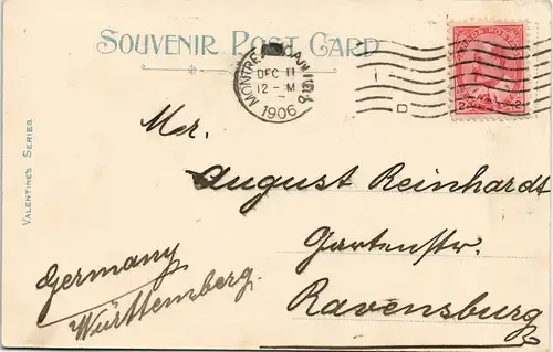 Postcard Montreal Union Avenue im Winter 1906