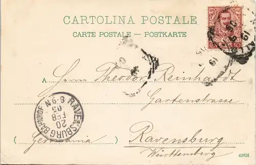 Cartoline Santa Margherita Ligure Santa Margaita Riviera di Levante 1905