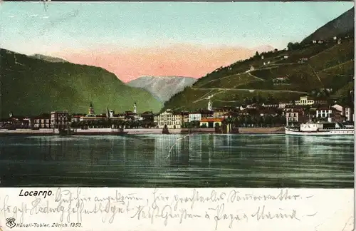 Ansichtskarte Locarno Blick auf die Stadt 1905