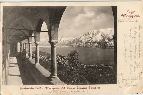 Ansichtskarte Locarno Santuario della Madonna del Sasso Locarno-Svizzera. 1905