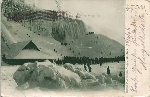 Niagara Falls (NY) Niagarafälle / Niagara Falls Ice Mountain 1906