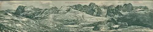 Cartoline Seis am Schlern Siusi allo Sciliar 3 teilige Panorama AK 1899