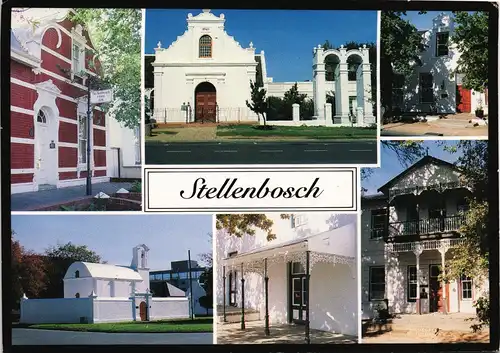 Stellenbosch   Multi-View Postcard 1996 frankiert mit Tier-Motiv-Briefmarken