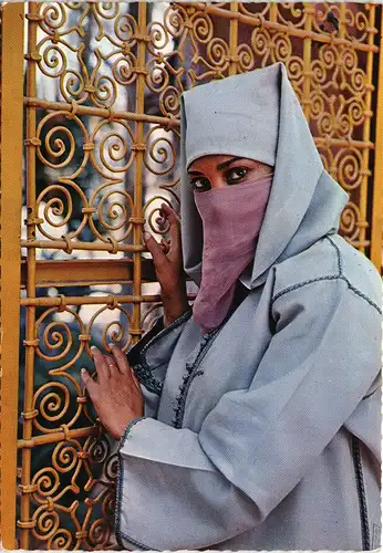Marokko Allgemein Jeune Citadine MAROC PITTORESQUE Frau mit Schleier 1972