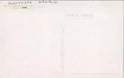 Postcard Montevideo Museo Oceanográfico, Museum 1970