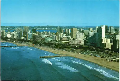 Durban Luftaufnahme (Aerial View) Stadtteil mit Strand Beaches 1980