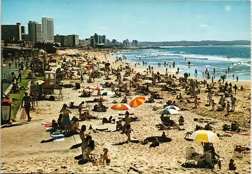 Postcard Durban Strand (Addington Beach) 1975